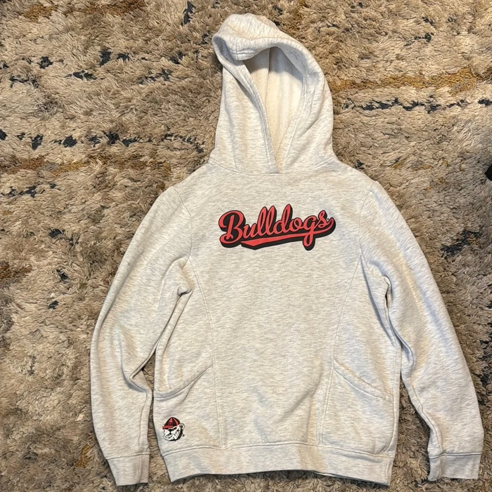 Russell Athletic Gray Bulldogs Hoodie - Picture 1 of 3